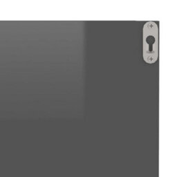 Berkfield Wall Shelves 4 Pcs High Gloss Grey 40X11.5X18 Cm - thumbnail 8