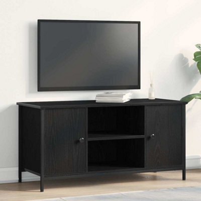 Walplus Tv Cabinet Black Oak 100 X 40 X 50 Cm Engineered Wood - image 1