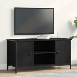 Walplus Tv Cabinet Black Oak 100 X 40 X 50 Cm Engineered Wood