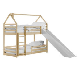 Arte Play Pine Wooden House Bunk Bed With Slide 90 X 190Cm - No Mattress - thumbnail 2