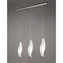 Luminosa Lighting Luminosa Sintesys Linear Pendant 3 Drop Gu10 3 Light Bar Polished Chrome - thumbnail 2