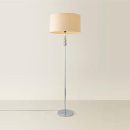 Valuelights Marissa Chrome Stacked Ball Floor Lamp With Cream Shade - thumbnail 6