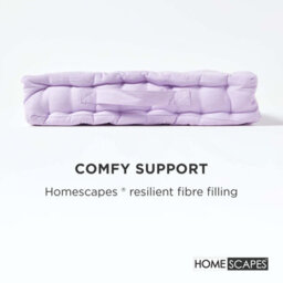Homescapes Cotton Mauve Floor Cushion, 40 X 40 Cm - thumbnail 4