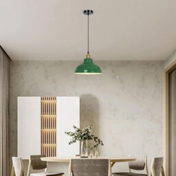 Ledsone Modern Industrial Pendant Light  Green Metal Ceiling Lamp With 95Cm Adjustable Cord - thumbnail 2