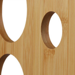 Simpa Bamboo Wine Rack For 6 Bottles, 40Cm (H) X 20Cm (W) X 20Cm (D) - thumbnail 5