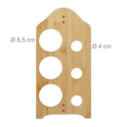 Simpa Bamboo Wine Rack For 6 Bottles, 40Cm (H) X 20Cm (W) X 20Cm (D) - thumbnail 3