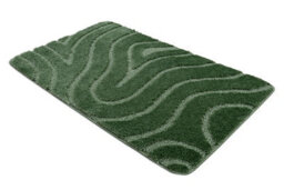 RugsX Bathroom Rug Supreme Waves, Non-Slip, Soft - Green 60X100 Cm - thumbnail 2
