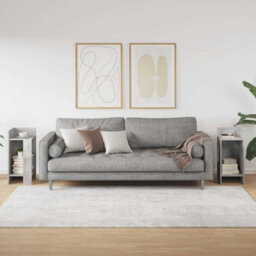 Berkfield Side Tables 2 Pcs With Shelf Concrete Grey 25.5X27X60 Cm - thumbnail 3