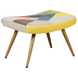 Beliani Wingback Chair Vejle With Footstool Fabric Multicolour - thumbnail 7