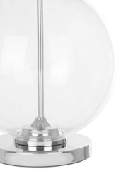 Orsina Edna Small Silver Silk Shade Table Lamp - thumbnail 4