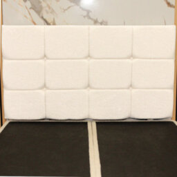 "Urban Textures Luxury 20"" High Boucle Fabric Upholstered Sloane Buttoned Headboard - White" - thumbnail 1