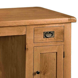 Zelah Oak 110Cm Computer Desk With Drawer - By Roseland Furniture - thumbnail 4