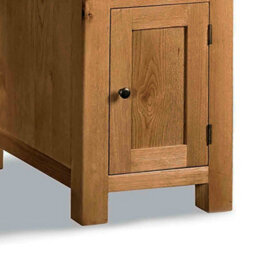 Zelah Oak 110Cm Computer Desk With Drawer - By Roseland Furniture - thumbnail 6