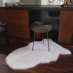 White Sheepskin Plain Shaggy Easy To Clean Rug For Bedroom Dining Room And Living Room-70Cm X 200Cm (Double) - thumbnail 1