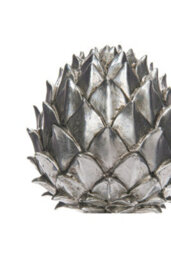 Silver Pinecone Finial, Elegant Woodland Decor Accent - thumbnail 2