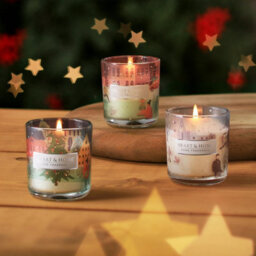 Heart and Home Christmas Mini Candles Gift Set Featuring 3 Stunning Soy Wax Candles - thumbnail 2