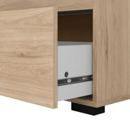 Wyld Haus Stuttgart Natural Oak 3-Drawer Chest With Black Metal Handles - thumbnail 8