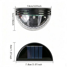 4Pcs Solar Fence Lights,deck Lights Solar Powered Outdoor Waterproof Fence Lighting For Fence Deck Step Stair Post (Colored Light) - thumbnail 2