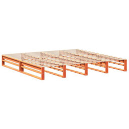 Berkfield Bed Frame Without Mattress Wax Brown 180X200 Cm Super King Solid Wood Pine - thumbnail 5