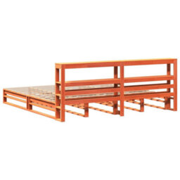 Berkfield Bed Frame Without Mattress Wax Brown 180X200 Cm Super King Solid Wood Pine - thumbnail 9