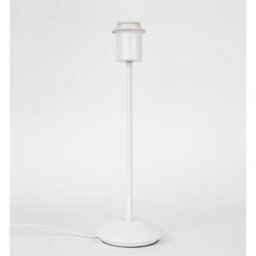 Happy Homewares Contemporary And Sleek Matt White Metal Table Lamp Base With Inline Switch - thumbnail 2