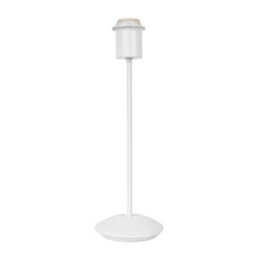Happy Homewares Contemporary And Sleek Matt White Metal Table Lamp Base With Inline Switch - thumbnail 1