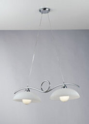 Luminosa Lighting Luminosa Halley 2 Light Straight Bar Pendant Ceiling Light Chrome 76X30X24Cm - thumbnail 2