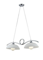 Luminosa Lighting Luminosa Halley 2 Light Straight Bar Pendant Ceiling Light Chrome 76X30X24Cm - thumbnail 1