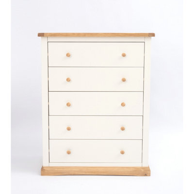 Cabinet Bits Trevi 5 Drawer Chest Of Drawers Wood Knob - image 1