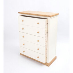 Cabinet Bits Trevi 5 Drawer Chest Of Drawers Wood Knob - thumbnail 4