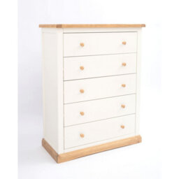 Cabinet Bits Trevi 5 Drawer Chest Of Drawers Wood Knob - thumbnail 2