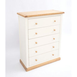 Cabinet Bits Trevi 5 Drawer Chest Of Drawers Wood Knob - thumbnail 3