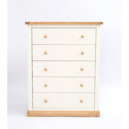 Cabinet Bits Trevi 5 Drawer Chest Of Drawers Wood Knob - thumbnail 1