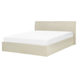 Beliani Ottoman Bed Fabric Orbey 160 X 200 Cm (Eu King Size) Light Beige - thumbnail 6