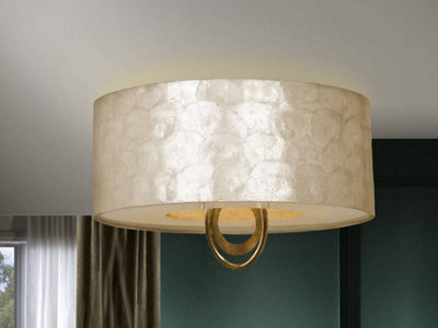 Luminosa Lighting Luminosa Ed 4 Light Flush Ceiling Light Gold, E27 - Uk Stock - image 1
