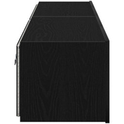 Berkfield Tv Wall Cabinets With Led Lights 2 Pcs Black Oak 80X35X31 Cm - thumbnail 8