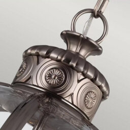 Feiss Adams 4 Light Pendant Chandelier In Antique Nickel - Victorian Inspired Glass Orb Ceiling Light, E14, Dimmable - thumbnail 4