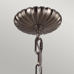 Feiss Adams 4 Light Pendant Chandelier In Antique Nickel - Victorian Inspired Glass Orb Ceiling Light, E14, Dimmable - thumbnail 5