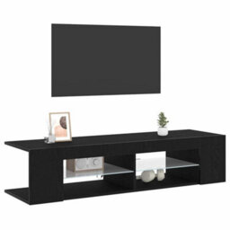 Walplus Tv Cabinet Black 135 X 39 X 30 Cm Engineered Wood - thumbnail 3