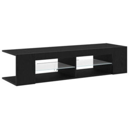 Walplus Tv Cabinet Black 135 X 39 X 30 Cm Engineered Wood - thumbnail 4