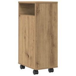 Walplus Narrow Bathroom Cabinet With Wheels Artisian Oak Engineered Wood - thumbnail 7