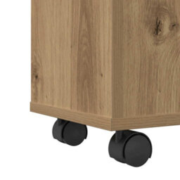 Walplus Narrow Bathroom Cabinet With Wheels Artisian Oak Engineered Wood - thumbnail 8