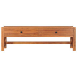 Berkfield Desk With 2 Drawers 140X40X45 Cm Recycled Teak Wood - thumbnail 3