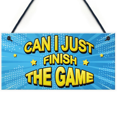 Red Ocean Finish The Game Neon Effect Gaming Sign For Boys Bedroom Man Cave Gamer Gift - image 1