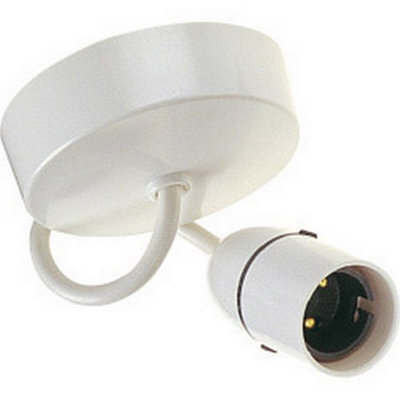 Dencon Pendant Kit Heat Resistant T2 Short Skirt Lampholder White (15Cm)