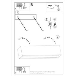 Luminosa Lighting Luminosa Vega Up & Down Wall Lamp Concrete Grey, 50Cm - thumbnail 5