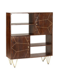 Worcester Dark Gold Stylish Display Cabinet - thumbnail 2