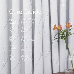 Deconovo Eyelet Blackout Curtains, Thermal Silver Wave Line Foil Printed Curtains For Bedroom, 66 X 54 Inch, Silver Grey, One Pair - thumbnail 7