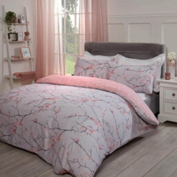 Ohs Spring Blossoms Print Duvet Cover With Pillowcase, Blush - Single - thumbnail 1
