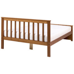 Wyld and Coco Pinecraft Brown Pine Wood Bed Frame - Eu 4Ft Small Double, Minimalist Matt Finish - thumbnail 5
